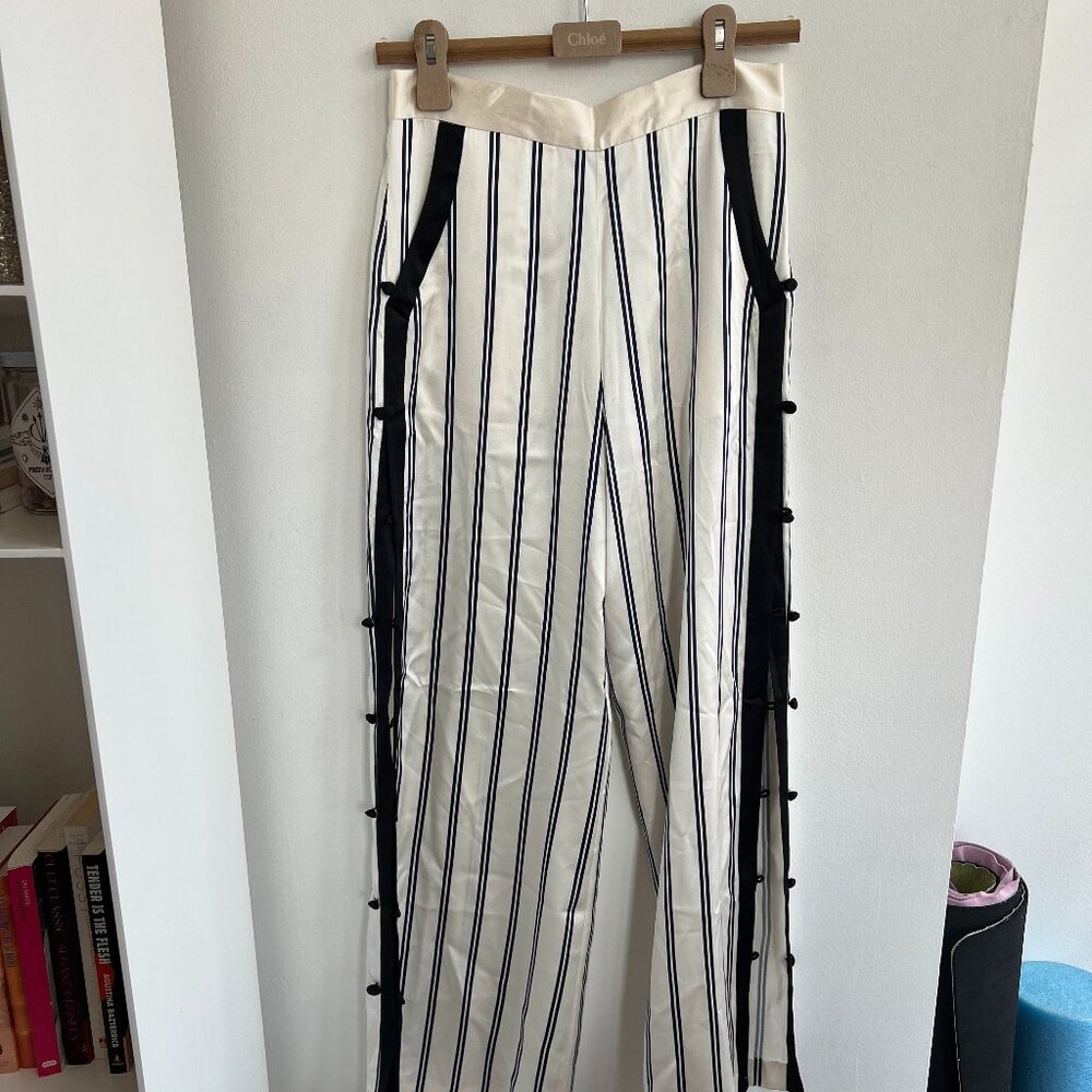 Fleur du Mal Striped Satin Pants